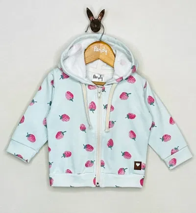 Campera beba rustico frutillas con glitter - 24537