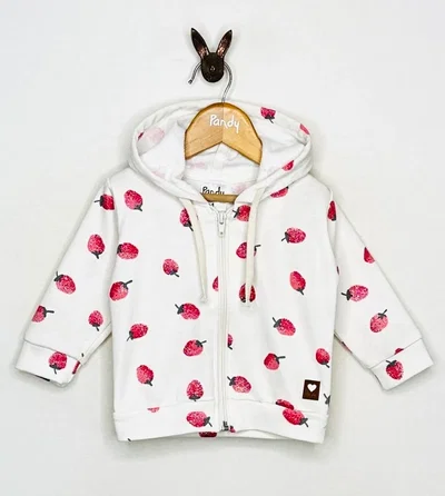 OUTLET Campera beba rustico frutillas con glitter - 24537