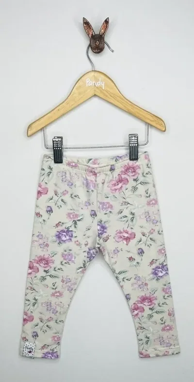 Calza Algodon/lycra estampa flor beba - 002
