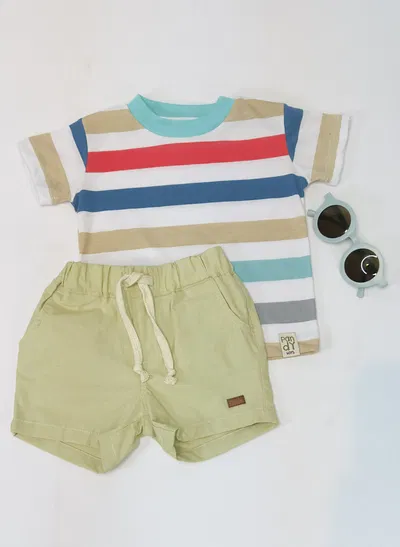 Remera nene rayada multicolor - 25617