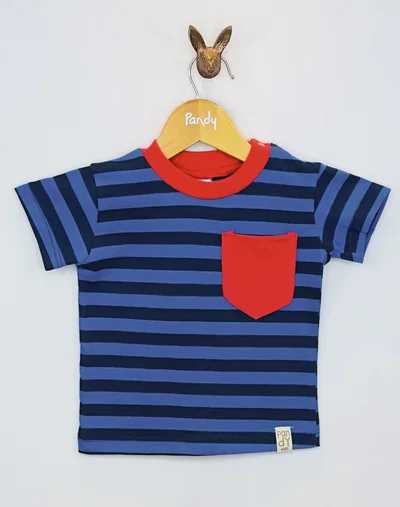 Remera bebe rayada bolsillos - 25512