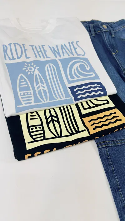 Remera nene boxy fit waves - 25604