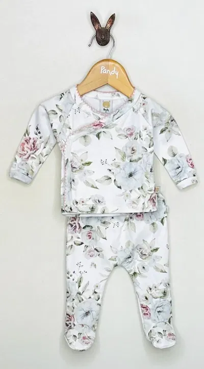 Conjunto Interlock pima flores nuevas - BB603