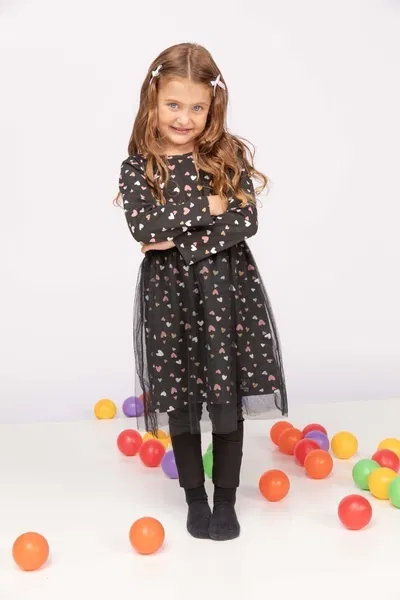 Vestido nena modal y tul - 25028