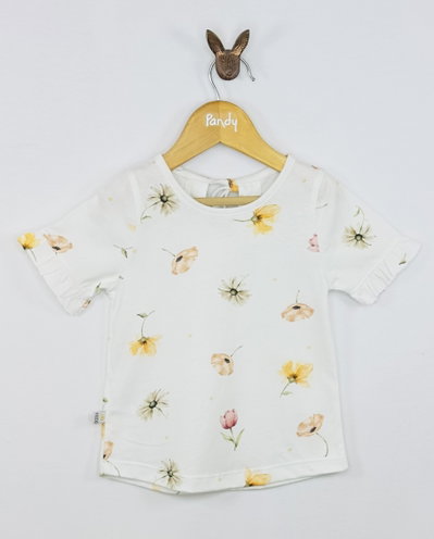 Remera beba floreada volados - 25537
