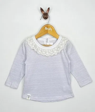 Remera beba porota con tul cuello - 18031