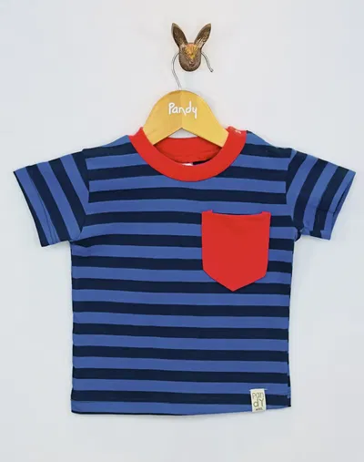 SEGUNDA Remera bebe rayada bolsillos - SEGUNDA