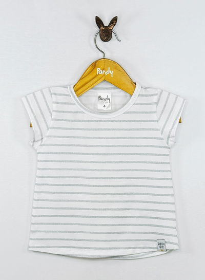 Remera nena rayas glitter - 25732