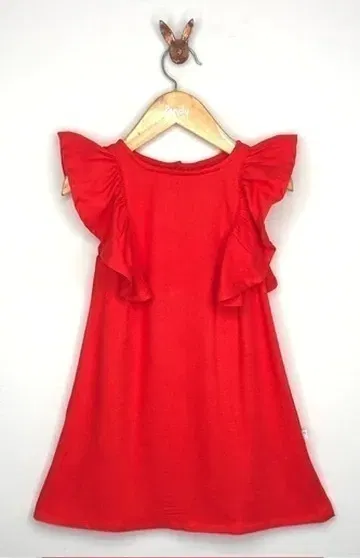 Vestido nena piquet rojo - 23744