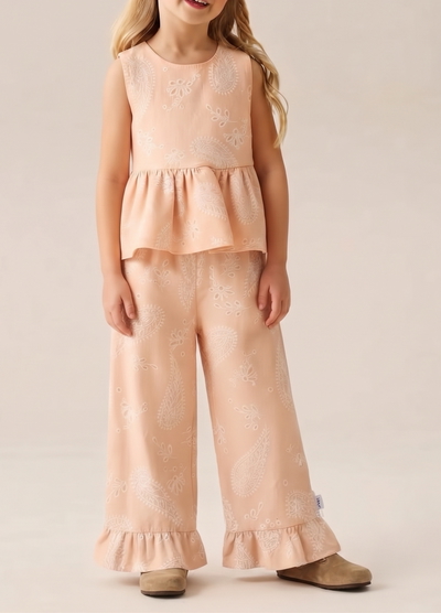 Conjunto Nena blusa pantalon volado voile flores - 26761