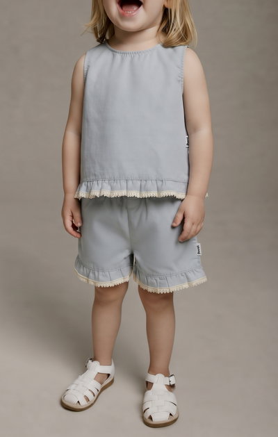 Conjunto beba puntilla blusa short - 26577