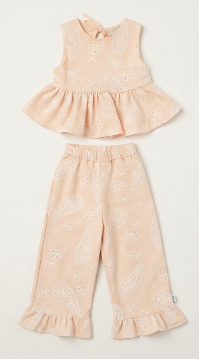 Conjunto Nena blusa pantalon volado voile flores - 26761