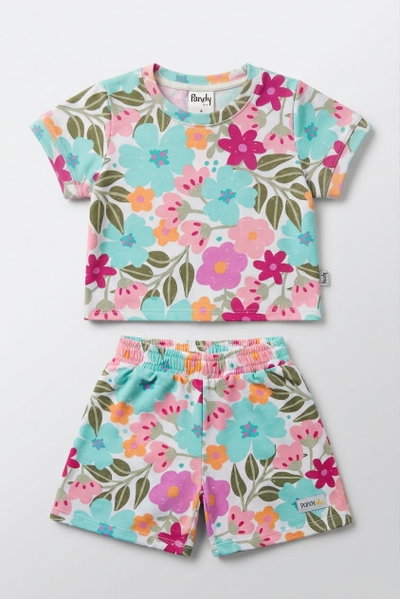Conjunto nena jersey floreado - 26707