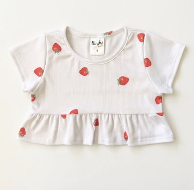 Remera nena Vichy fresitas - 26731