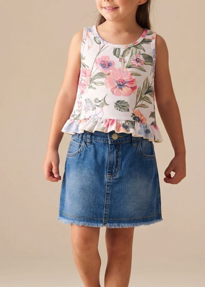 Musculosa nena jersey flores - 26733