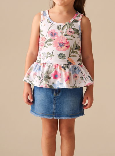 Musculosa nena jersey flores - 26733