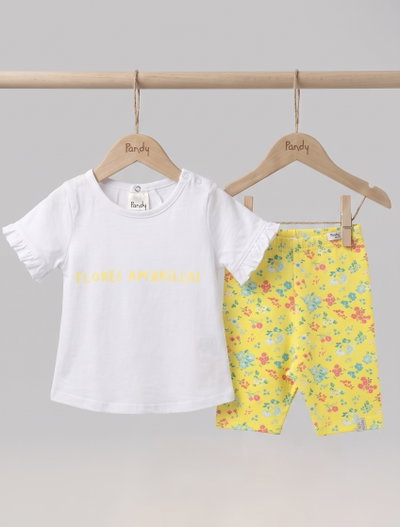 Conjunto beba flores amarillas - 25804