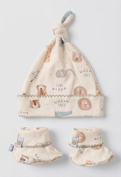 Conjuto minimo gorrito y zapatitos pima est - 22300