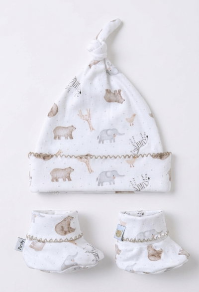 Conjuto minimo gorrito y zapatitos pima est - 22300