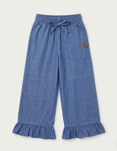 Pantalon nena denim volado - 26727