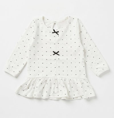 Remera beba interlock moñitos ML - 26301