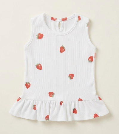 Musculosa beba vichy fresas - 26556/