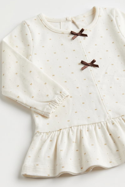 Remera beba interlock moñitos ML - 26301