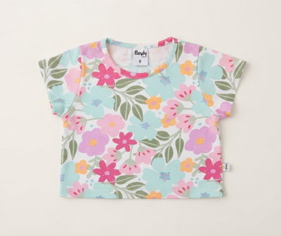 Remera nena jersey floreado - 26707/R