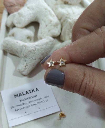 Aros estrellas con strass