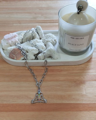 Collar plata 7 chakras