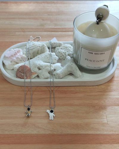 Collar plata astronauta