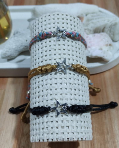 Pulsera con estrella (3 tonos)