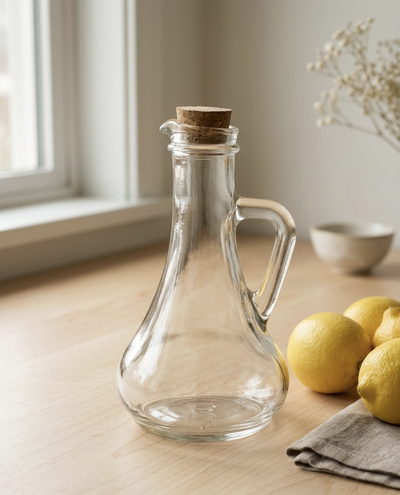 Set Aceitera y vinagrera de vidrio 