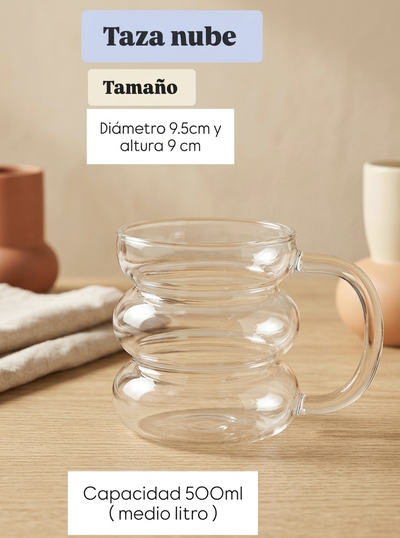 Taza de vidrio Nube