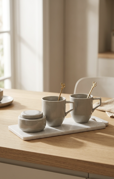 Set tazas x2 y azucarera