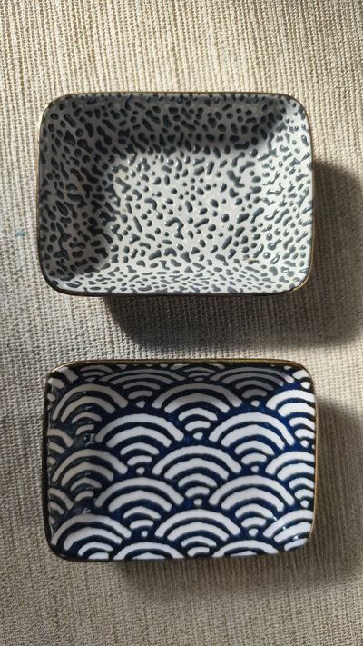 Set Suhi Blue para 2.Tabla mármol y 3 pocillos