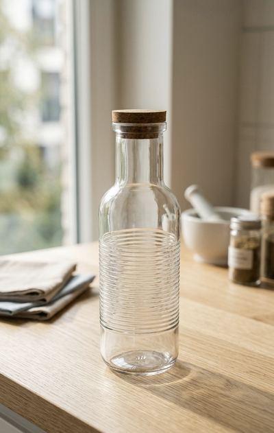 Botella de vidrio de 1 litro