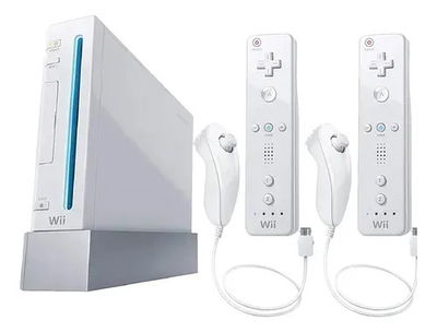 NINTENDO WII BLANCA 2 PARES DE CONTROLES LIBERADA CON 128 GB EN JUEGOS