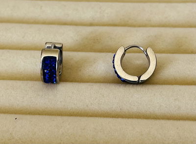 Aros Argollas Cubanas con strass