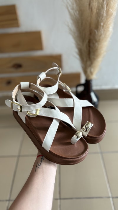 Sandalias MIAMI manteca