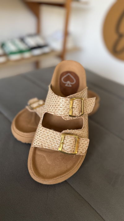 Sandalias BIRK rafia