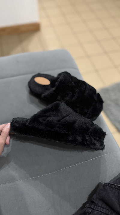 Pantuflas TEDDY negro