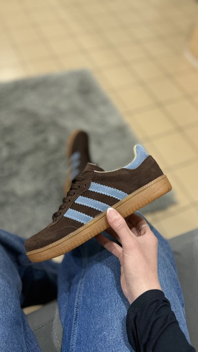 Zapatillas SALMA chocolate y celeste