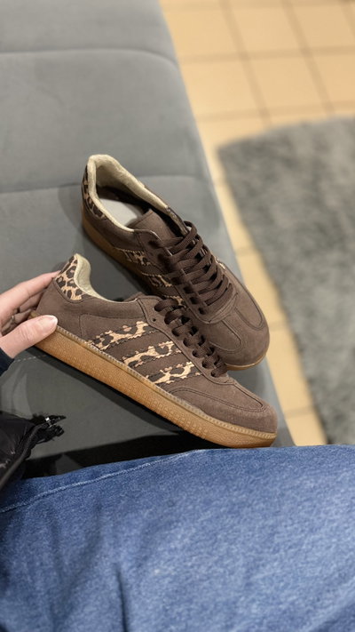 Zapatillas SALMA chocolate y print