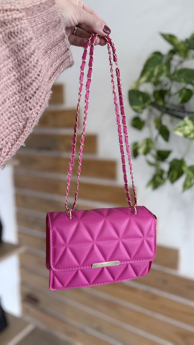 Bandolera CHAIN fucsia