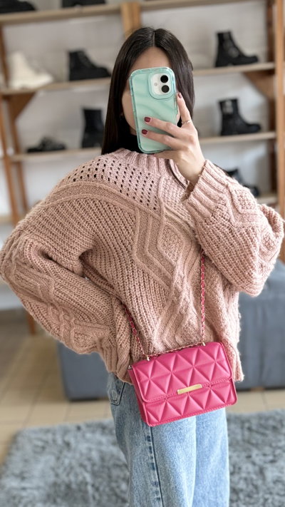 Bandolera CHAIN fucsia
