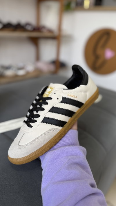 Zapatillas SAMBA OG crema negro (importada)