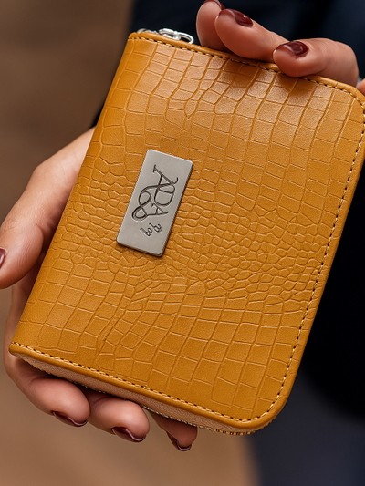 Billetera Croco Marrón 