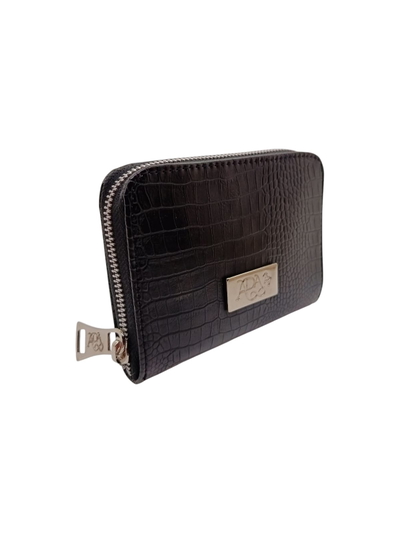 Billetera Croco Negra