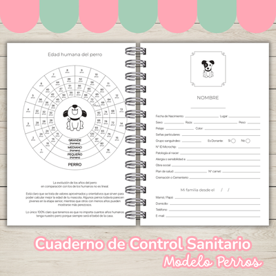 Cuaderno de Control Sanitario - Perros